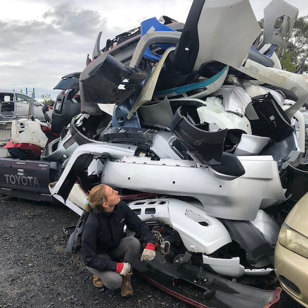 We collect plastic car bumpers from Smash repairers and recycle them