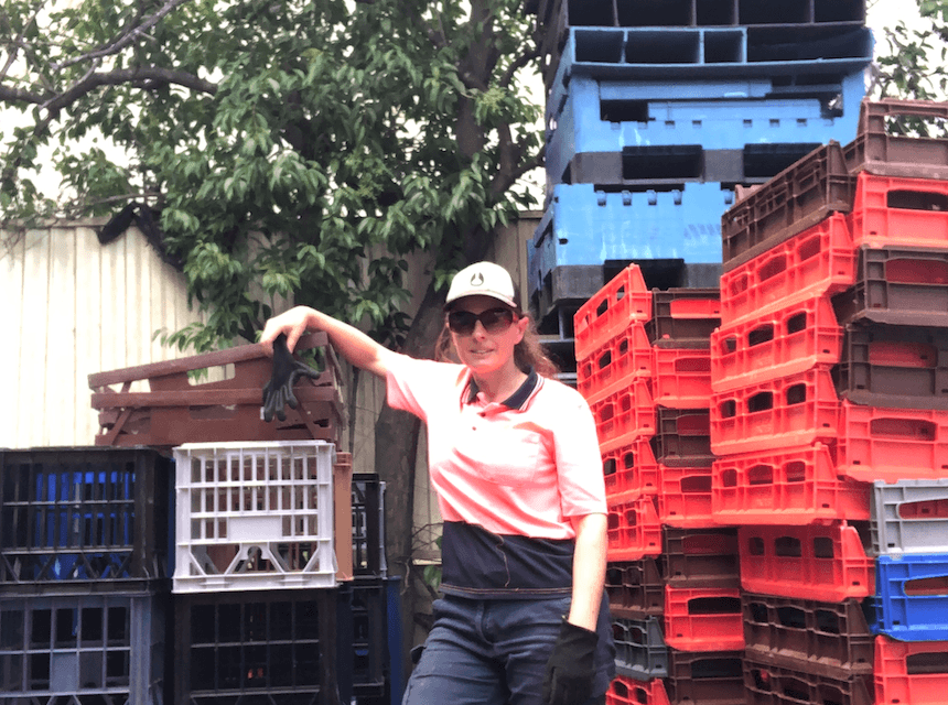 We recycle plastic pallets